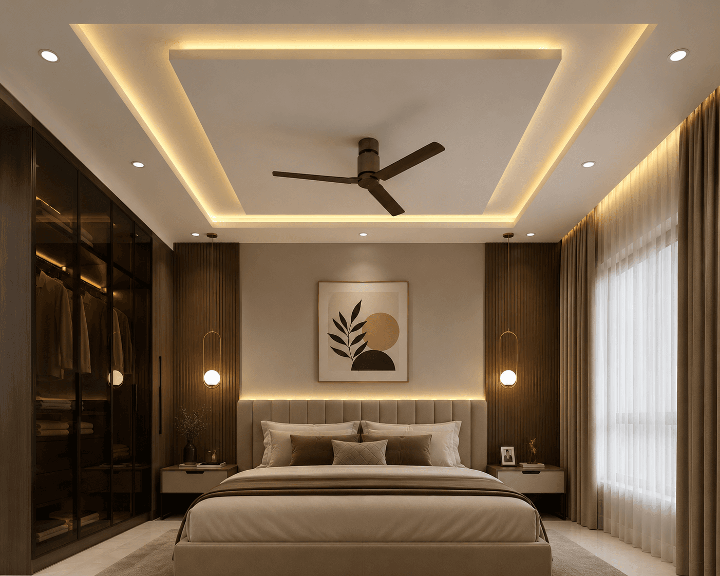 Bedroom interior design by Sannedhan Homes in Bengaluru — image 1
