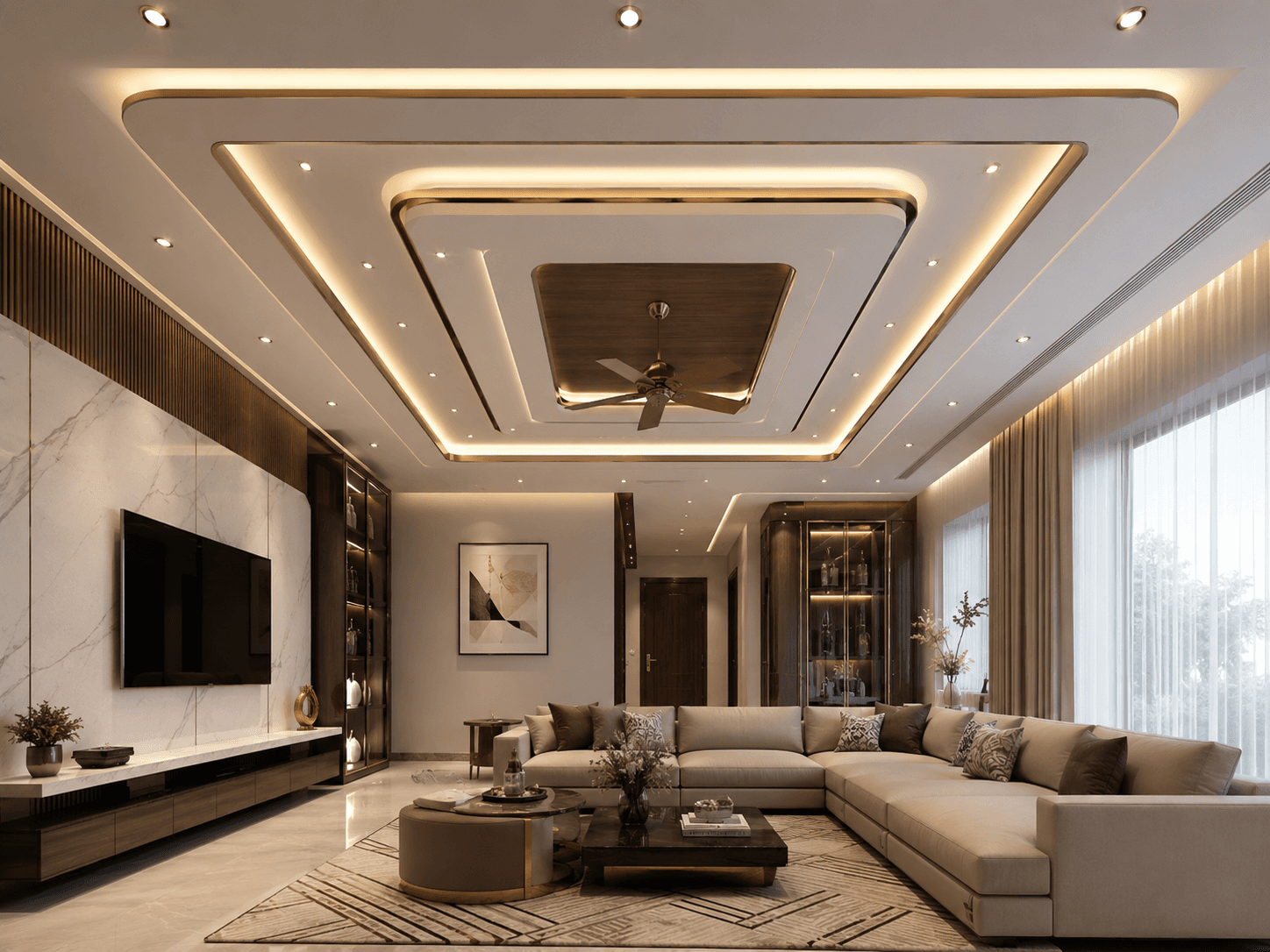 Fall Ceiling interior design by Sannedhan Homes in Bengaluru — image 1
